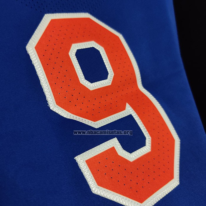Camiseta New York Knicks RJ Barrett NO 9 Icon Autentico Azul